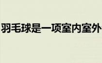 羽毛球是一项室内室外都可以进行的体育运动