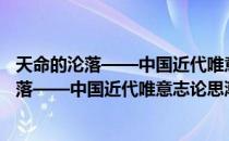 天命的沦落——中国近代唯意志论思潮研究（关于天命的沦落——中国近代唯意志论思潮研究简介）