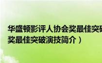 华盛顿影评人协会奖最佳突破演技（关于华盛顿影评人协会奖最佳突破演技简介）