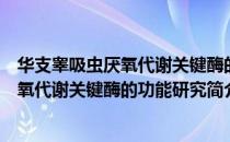 华支睾吸虫厌氧代谢关键酶的功能研究（关于华支睾吸虫厌氧代谢关键酶的功能研究简介）