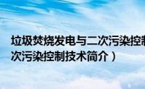 垃圾焚烧发电与二次污染控制技术（关于垃圾焚烧发电与二次污染控制技术简介）