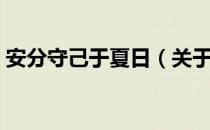 安分守己于夏日（关于安分守己于夏日介绍）