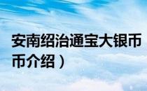 安南绍治通宝大银币（关于安南绍治通宝大银币介绍）