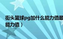 街头篮球pg加什么能力值最好（街头篮球中PG应该加什么能力值）