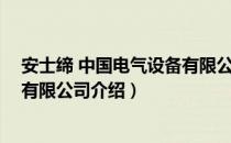 安士缔 中国电气设备有限公司（关于安士缔 中国电气设备有限公司介绍）