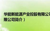 华能新能源产业控股有限公司（关于华能新能源产业控股有限公司简介）