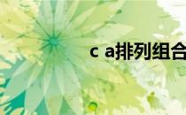 c a排列组合公式（c a）