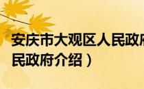 安庆市大观区人民政府（关于安庆市大观区人民政府介绍）