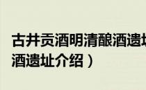 古井贡酒明清酿酒遗址（关于古井贡酒明清酿酒遗址介绍）