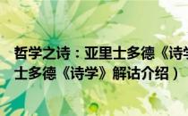 哲学之诗：亚里士多德《诗学》解诂（关于哲学之诗：亚里士多德《诗学》解诂介绍）