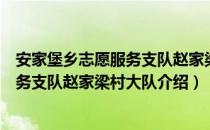 安家堡乡志愿服务支队赵家梁村大队（关于安家堡乡志愿服务支队赵家梁村大队介绍）