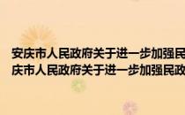 安庆市人民政府关于进一步加强民政公共服务能力建设的意见（关于安庆市人民政府关于进一步加强民政公共服务能力建设的意见介绍）