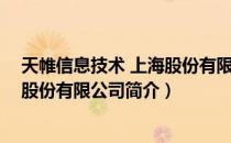 天帷信息技术 上海股份有限公司（关于天帷信息技术 上海股份有限公司简介）