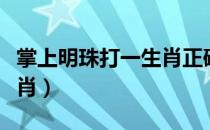 掌上明珠打一生肖正确数字（掌上明珠打一生肖）