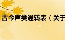 古今声类通转表（关于古今声类通转表介绍）