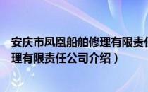 安庆市凤凰船舶修理有限责任公司（关于安庆市凤凰船舶修理有限责任公司介绍）