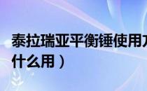 泰拉瑞亚平衡锤使用方法（泰拉瑞亚平衡锤有什么用）