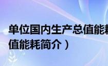 单位国内生产总值能耗（关于单位国内生产总值能耗简介）