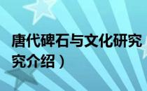 唐代碑石与文化研究（关于唐代碑石与文化研究介绍）