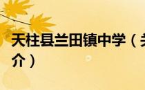 天柱县兰田镇中学（关于天柱县兰田镇中学简介）