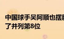 中国球手吴阿顺也摆脱了上周出局的阴影冲上了并列第8位