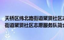 天桥区纬北路街道聚贤社区志愿服务队（关于天桥区纬北路街道聚贤社区志愿服务队简介）