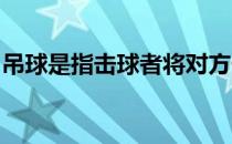 吊球是指击球者将对方击向本方后场区的来球