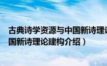 古典诗学资源与中国新诗理论建构（关于古典诗学资源与中国新诗理论建构介绍）