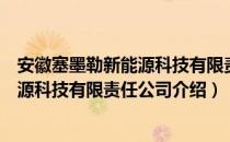 安徽塞墨勒新能源科技有限责任公司（关于安徽塞墨勒新能源科技有限责任公司介绍）