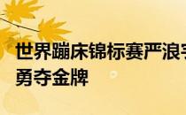 世界蹦床锦标赛严浪宇在男子网上个人决赛中勇夺金牌