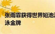 张雨霏获得世界短池游泳锦标赛女子200米蝶泳金牌