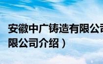 安徽中广铸造有限公司（关于安徽中广铸造有限公司介绍）