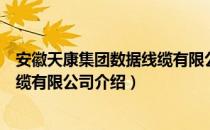 安徽天康集团数据线缆有限公司（关于安徽天康集团数据线缆有限公司介绍）