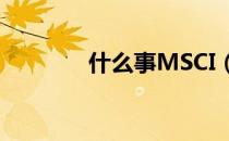 什么事MSCI（什么事msn）