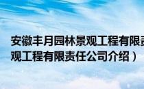 安徽丰月园林景观工程有限责任公司（关于安徽丰月园林景观工程有限责任公司介绍）