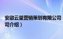 安徽云量营销策划有限公司（关于安徽云量营销策划有限公司介绍）