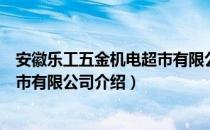 安徽乐工五金机电超市有限公司（关于安徽乐工五金机电超市有限公司介绍）