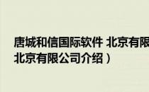 唐城和信国际软件 北京有限公司（关于唐城和信国际软件 北京有限公司介绍）