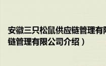 安徽三只松鼠供应链管理有限公司（关于安徽三只松鼠供应链管理有限公司介绍）