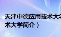 天津中德应用技术大学（关于天津中德应用技术大学简介）