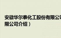 安徽华尔泰化工股份有限公司（关于安徽华尔泰化工股份有限公司介绍）