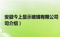 安徽今上显示玻璃有限公司（关于安徽今上显示玻璃有限公司介绍）