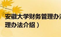 安徽大学财务管理办法（关于安徽大学财务管理办法介绍）