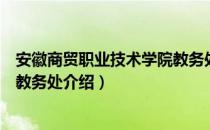 安徽商贸职业技术学院教务处（关于安徽商贸职业技术学院教务处介绍）