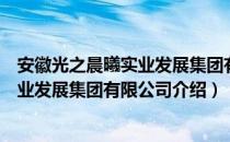 安徽光之晨曦实业发展集团有限公司（关于安徽光之晨曦实业发展集团有限公司介绍）