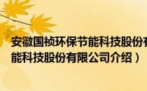 安徽国祯环保节能科技股份有限公司（关于安徽国祯环保节能科技股份有限公司介绍）