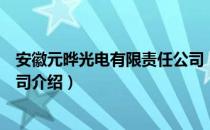 安徽元晔光电有限责任公司（关于安徽元晔光电有限责任公司介绍）