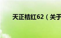 天正桔红62（关于天正桔红62简介）