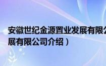 安徽世纪金源置业发展有限公司（关于安徽世纪金源置业发展有限公司介绍）