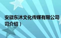 安徽东沐文化传媒有限公司（关于安徽东沐文化传媒有限公司介绍）